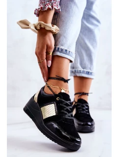 Dámské sportovní boty na klínu Černá model 21581677 - S.Barski