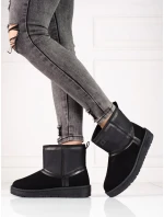 Originální dámské černé  sněhule bez podpatku