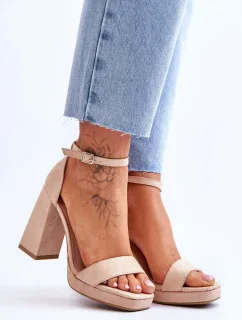 Sandály na podpatku model 179871 Step in style