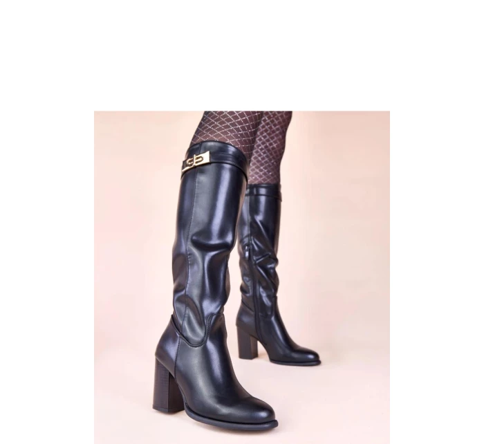 Kozačky na podpatku model 221036 Solea Kozačky na podpatku model 221036 Solea