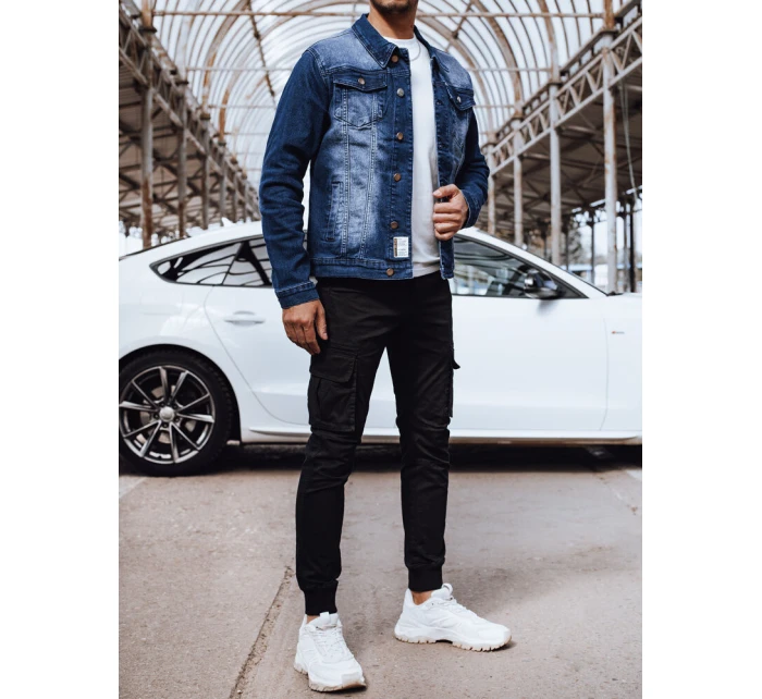 Pánská džínová bunda tmavě modrá model 21977398 - Dstreet Pánská džínová bunda tmavě modrá model 21977398 - Dstreet