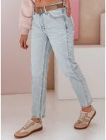 Dámské džínové kalhoty slim fit s páskem modré Dstreet model 21983375 - FashionStreet Dámské džínové kalhoty slim fit s páskem modré Dstreet model 21983375 - FashionStreet