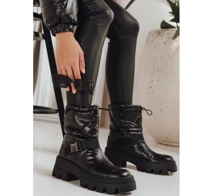 Dámské traperské boty černé FashionStreet ZY1299