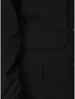 Pánská přechodná bunda s kapucí černá FashionStreet TX5133 Pánská přechodná bunda s kapucí černá FashionStreet TX5133