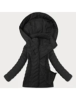 Dámská prošívaná bunda s kapucí J Style černá (16M9238-392)
