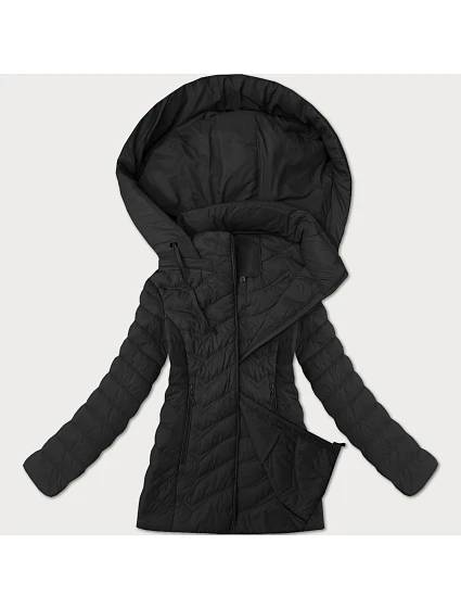 Dámská prošívaná bunda s kapucí J Style černá (16M9238-392)