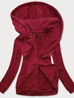 Dámská sportovní mikina ve vínové bordó barvě model 21393897 - J.STYLE