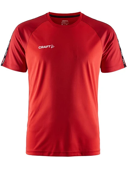 Craft Teamwear Squad Go Contrast Jersey M Pánské kontrastní sportovní tričko 82.2725 bright red/express Craft Teamwear Squad Go Contrast Jersey M Pánské kontrastní sportovní tričko 82.2725 bright red/express