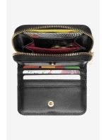 Dámská peněženka z přírodní kůže s zvířecím vzorem Malá  Černá model 21644757 - NOBO