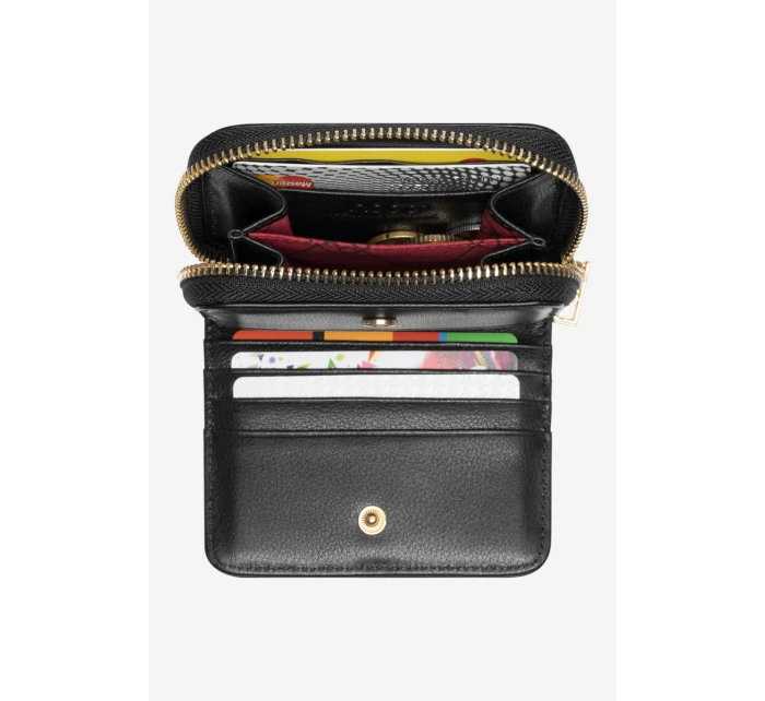 Dámská peněženka z přírodní kůže s zvířecím vzorem Malá  Černá model 21644757 - NOBO