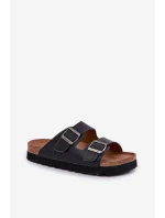 Lehké Pánské Pantofle S Přezkami Eko Kůže Big Star model 21683885 Černé - Big Star Shoes Lehké Pánské Pantofle S Přezkami Eko Kůže Big Star model 21683885 Černé - Big Star Shoes