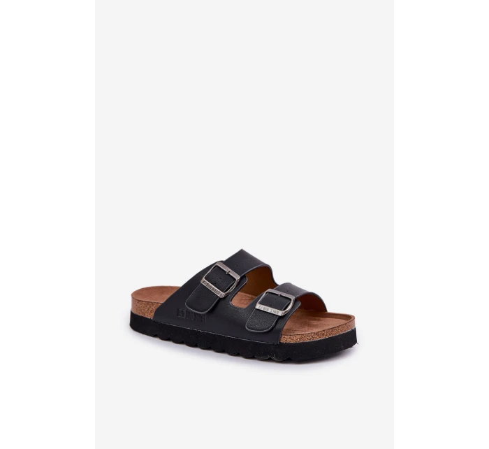 Lehké Pánské Pantofle S Přezkami Eko Kůže Big Star model 21683885 Černé - Big Star Shoes Lehké Pánské Pantofle S Přezkami Eko Kůže Big Star model 21683885 Černé - Big Star Shoes