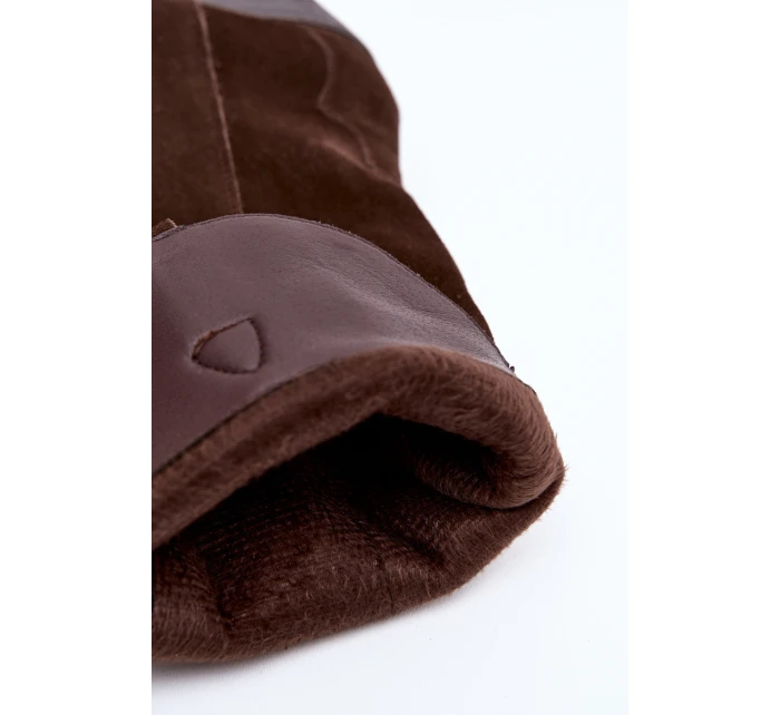 Kožené Semišové Kozačky Dívčí Čokoládové model 21834797 - Boto