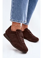 Tenisky z přírodního semiše Big Star model 22074727 Čokoládové - Big Star Shoes