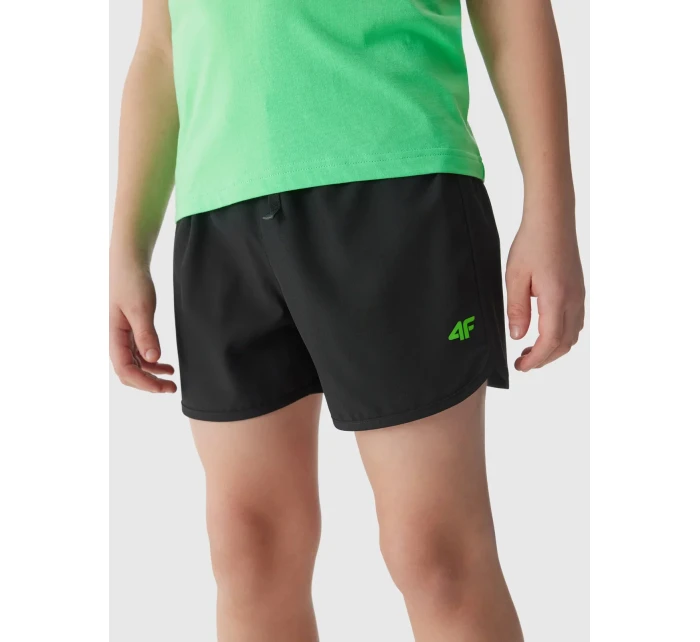 Chlapecké plážové šortky 4F - černé Chlapecké plážové šortky 4F - černé