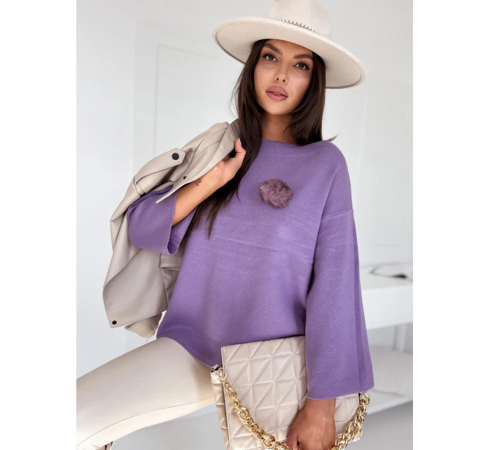 GAIA dámský oversize svetr fialový FashionStreet MY2010