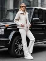 Dámský semišový kabát z ovčí kůže KASAMIRA white FashionStreet TY4739