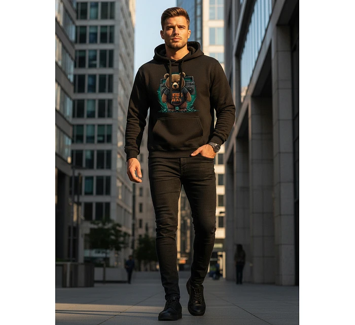 Bluza męska z kapturem  THE czarna model 22106306 - FashionStreet