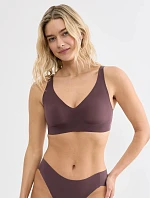 Podprsenka bez kostic sloggi ZERO Feel 2.0 Soft bra hnědá - SLOGGI