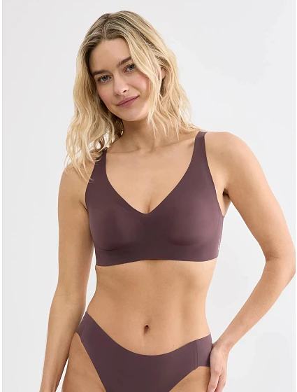 Podprsenka bez kostic sloggi ZERO Feel 2.0 Soft bra hnědá - SLOGGI Podprsenka bez kostic sloggi ZERO Feel 2.0 Soft bra hnědá - SLOGGI