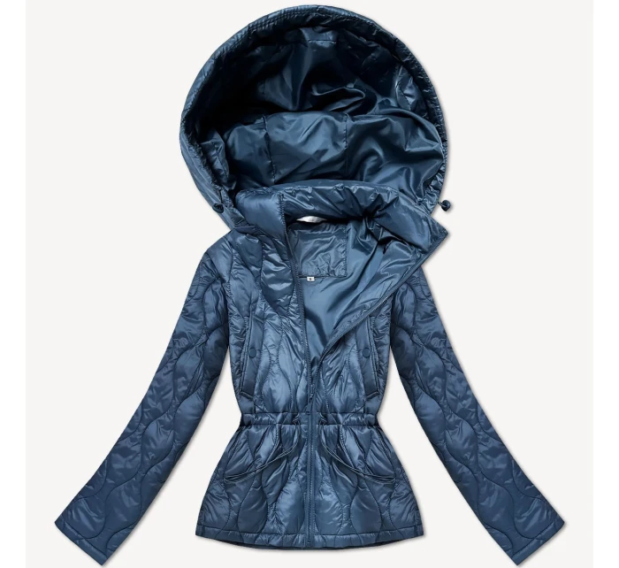 Světle modrá lehká dámská bunda s kapucí model 21301372 - MINORITY