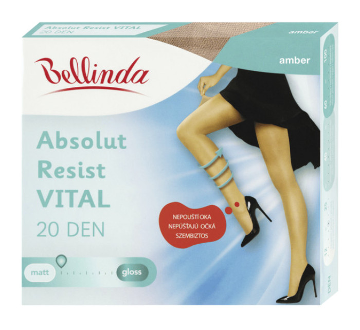 Punčochové kalhoty s podpůrným efektem ABSOLUT RESIST VITAL 20 DEN - BELLINDA - amber