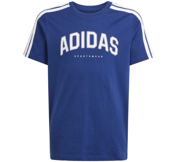 Dětské tričko adidas Codes Collegiate Graphic námořnická modrá JL6138