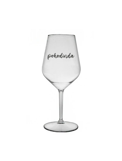 POHODINDA - čirá nerozbitná sklenice na víno 470 ml