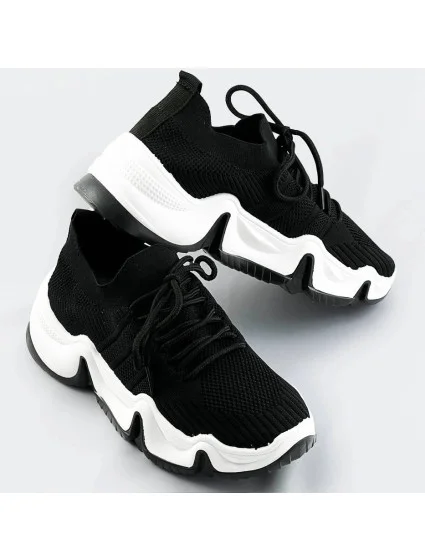 Černé tenisky sneakers s bílou podrážkou model 17280964 - VIA GIULIA