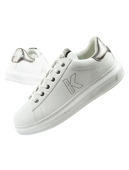 pánské tenisky model 22056000 z přírodní kůže bílé - Karl Lagerfeld