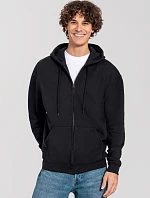 Fruit of the Loom Iconic Premium Hooded Sweat Jacket Mikina s kapucí z těžké bavlny 16.2286 black