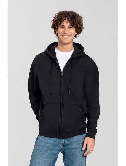 Fruit of the Loom Iconic Premium Hooded Sweat Jacket Mikina s kapucí z těžké bavlny 16.2286 black Fruit of the Loom Iconic Premium Hooded Sweat Jacket Mikina s kapucí z těžké bavlny 16.2286 black