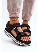 Dámské sandály na platformě Lee Cooper LCW-24-05-2753L Černé Dámské sandály na platformě Lee Cooper LCW-24-05-2753L Černé