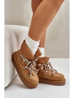 Dámské Sněhule Z Hladké Kůže S Šněrováním  Hnědé model 21674744 - D.Franklin