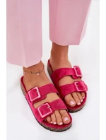 Dámské sandály s prvky na korkové podrážce fuchsie model 21688487 - Boto Dámské sandály s prvky na korkové podrážce fuchsie model 21688487 - Boto