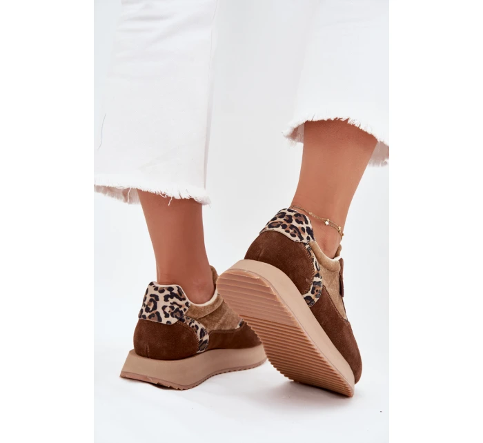 Dámské Semišové Tenisky Big Star OO274A313 HI-POLY SYSTEM Hnědé Leopardí Dámské Semišové Tenisky Big Star OO274A313 HI-POLY SYSTEM Hnědé Leopardí