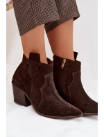 Kožené kožené boty Z Zázvoru Kakaové Zazoo 3153