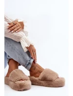 Dámské kožešinové pantofle béžové Biella Dámské kožešinové pantofle béžové Biella