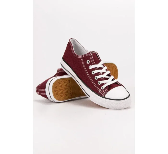 Originální červené dámské tenisky bez podpatku Originální červené dámské tenisky bez podpatku