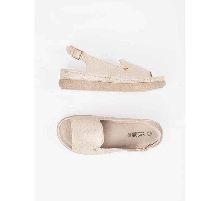 Trendy  sandály hnědé dámské na plochém podpatku