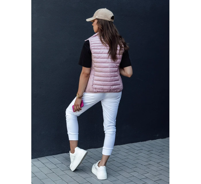 Dámská prošívaná vesta se stojáčkem STYLISHZ růžová FashionStreet TY4450 Dámská prošívaná vesta se stojáčkem STYLISHZ růžová FashionStreet TY4450