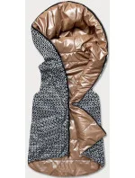 Světle hnědá dámská rozšířená oboustranná vesta (B8006-46) Světle hnědá dámská rozšířená oboustranná vesta (B8006-46)