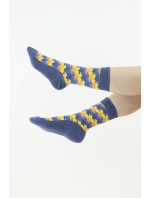 Veselé ponožky 76 modré puzzle