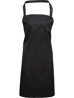 Premier PR 154 Zástěra s laclem a kapsou na břiše "Colours" 39.0154 black