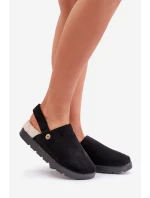 Dámské Pantofle Na Silné Podešvi S Kožíškem A Přezkou Černé model 21679287 - Boto Dámské Pantofle Na Silné Podešvi S Kožíškem A Přezkou Černé model 21679287 - Boto