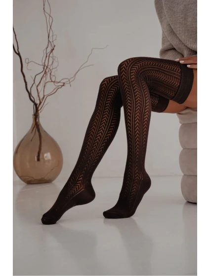 Dámské podkolenky s vzorem se vzorem čokoládové model 21728672 - Milena
