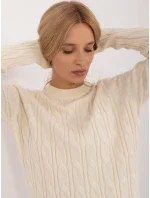 Sweter AT SW model 20463580 ecru - FPrice Sweter AT SW model 20463580 ecru - FPrice
