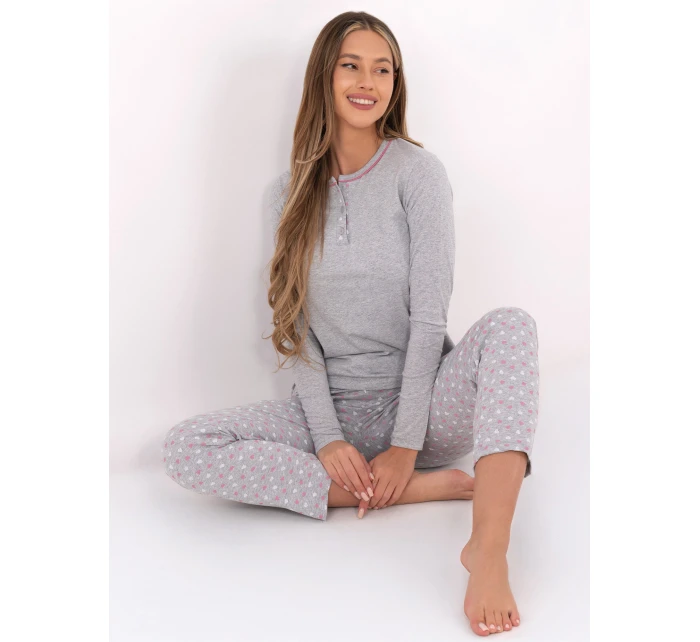 Pyžamo DU PI FP 002.87 šedé Pyžamo DU PI FP 002.87 šedé