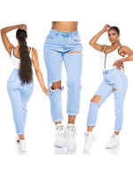 Sexy Highwaist Mom Fit Ripped Jeans