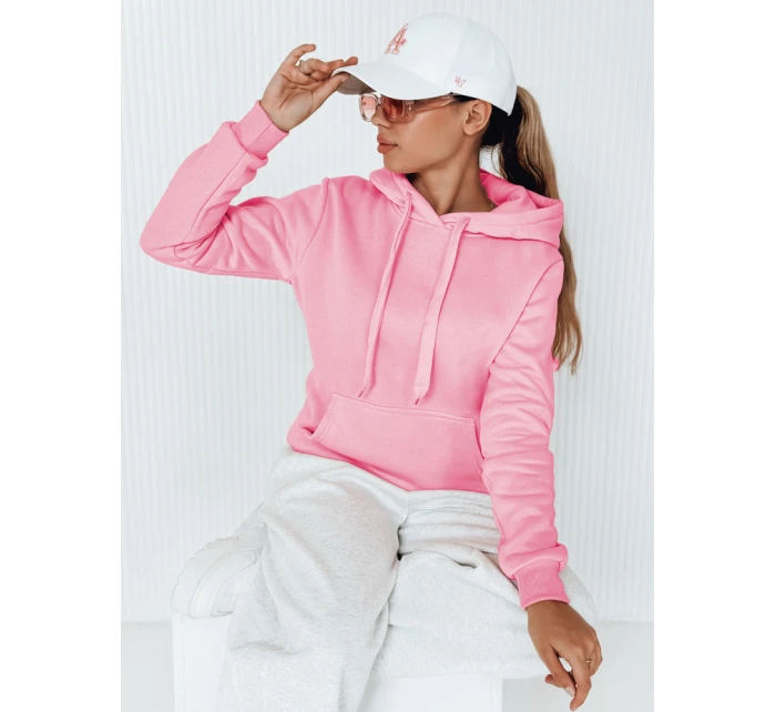 Dámská mikina BASIC s kapucí růžová model 21962140 - Dstreet Dámská mikina BASIC s kapucí růžová model 21962140 - Dstreet